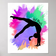 Gymnast Silhouette Art 