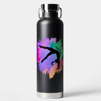 Gymnast Silhouette art Water Bottle