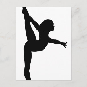 Gymnast Silhouette Postcard
