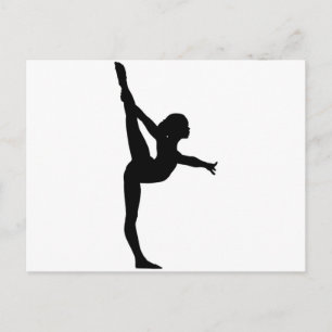 Gymnast Silhouette Postcard