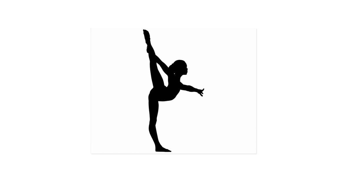 Gymnast Silhouette Postcard | Zazzle.co.uk