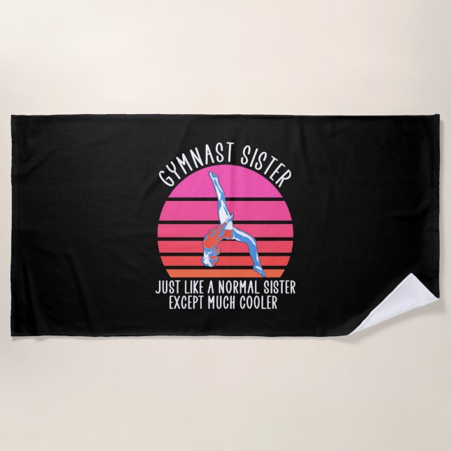 Gymnast Sister Beach Towel (Front)