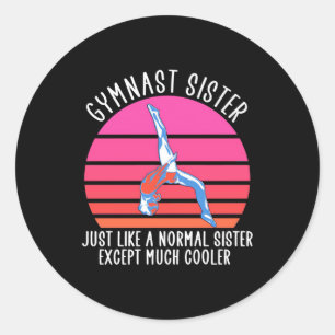 Gymnast Sister Classic Round Sticker