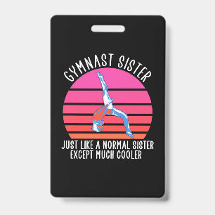 Gymnast Sister ID Badge