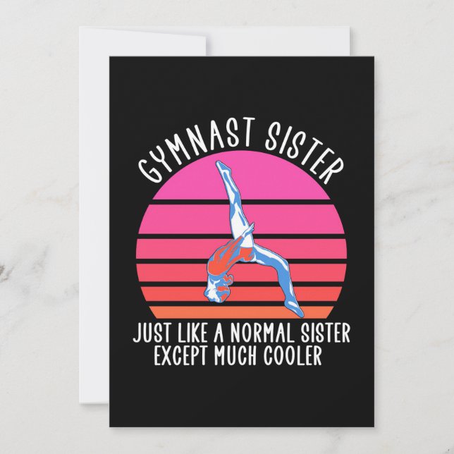 Gymnast Sister Invitation (Front)