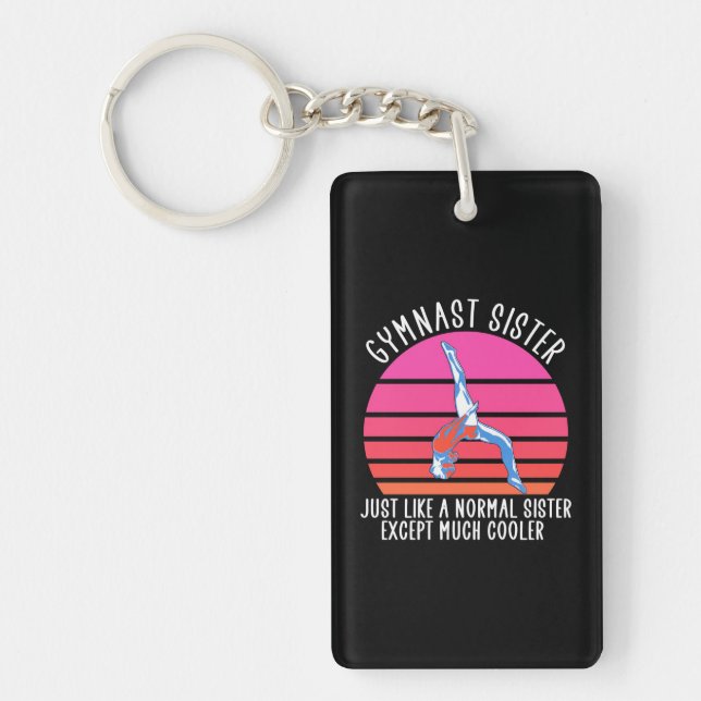 Gymnast Sister Key Ring (Front)
