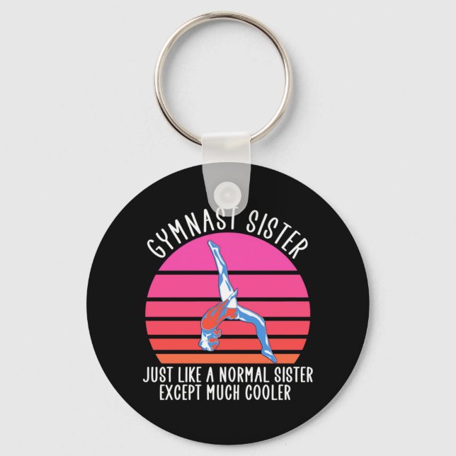 Gymnast Sister Key Ring (Front)