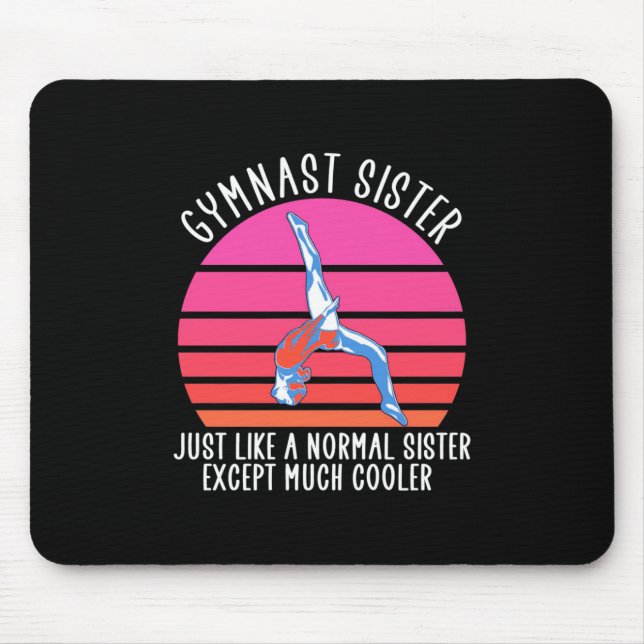 Gymnast Sister Mouse Mat (Front)