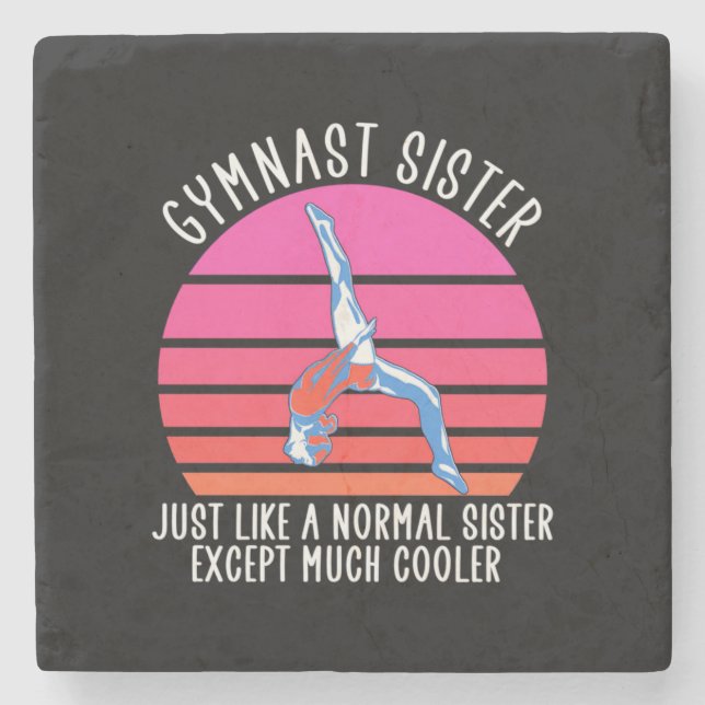 Gymnast Sister Stone Coaster (Front)