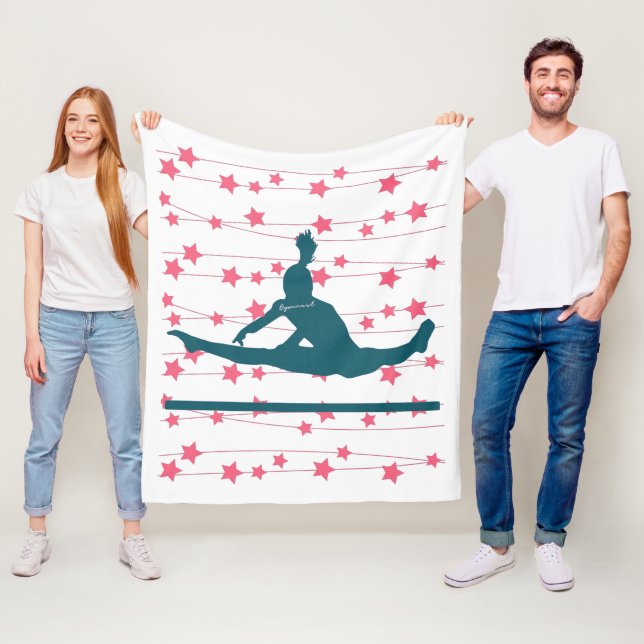 Gymnast Swirling Stars Fleece Blanket (In Situ)