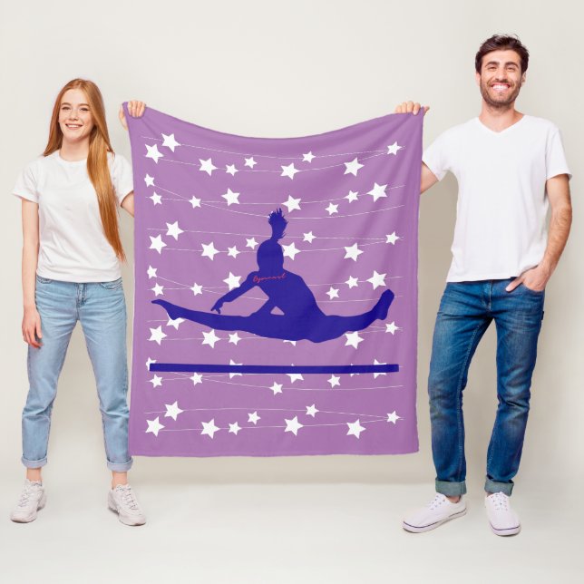 Gymnast Swirling Stars Fleece Blanket (In Situ)