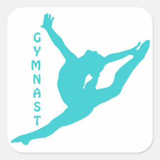 Gymnast Teal Sticker