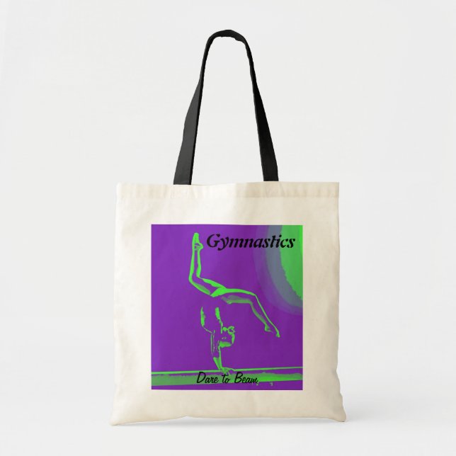Gymnast tote bag - "Dare to Beam" (Front)