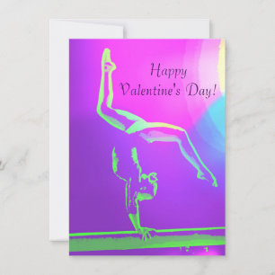 Gymnast Valentine's Day Card