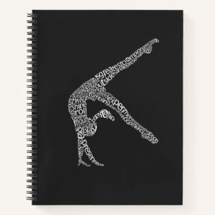 Gymnast Word Art Notebook