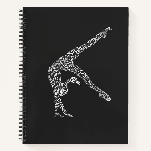 Gymnast Word Art Notebook (Front)