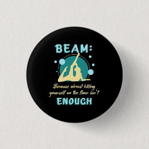 Gymnast Yourself On The Floor 3 Cm Round Badge