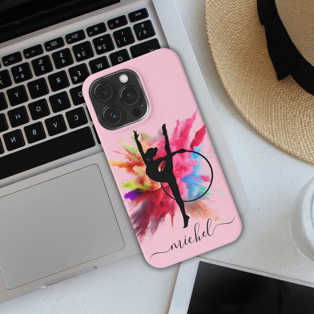 Gymnastic Colourful Powder Explosion Personalised iPhone Case (Creator Uploaded)