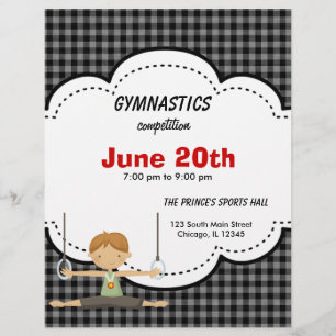 Gymnastic Competition (Black) Flyer