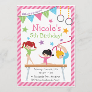 Gymnastic Invitation / Gymnastic Birthday Invite
