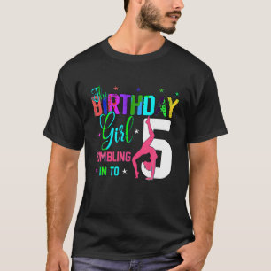 Gymnastic Lover 5th Birthday Five 5 Years Old Gymn T-Shirt