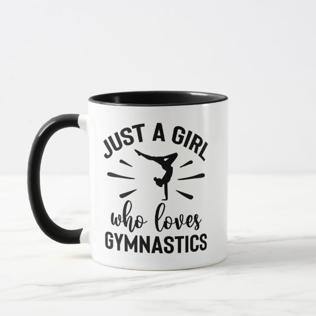 GYMNASTIC LOVER MUG | JUST A GIRL WHO LOVE GYMNAST (Left)