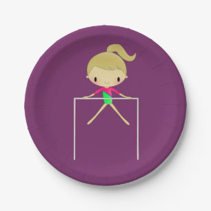 Gymnastic paper plates gymnast party supplies