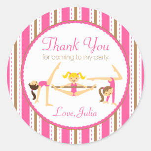 Gymnastic Party Stickers