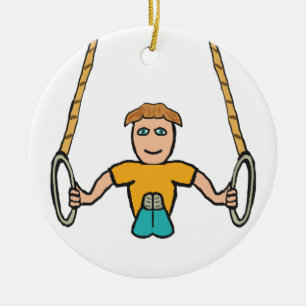 Gymnastic Rings Ceramic Tree Decoration
