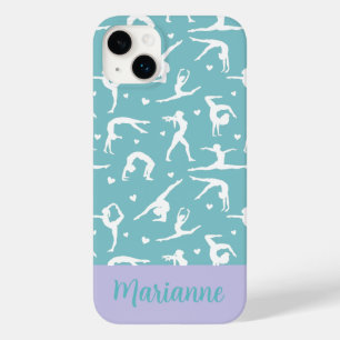 Gymnastic Teal Custom Name Girlie Case-Mate iPhone 14 Plus Case