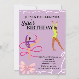 Gymnastic Theme Invitation