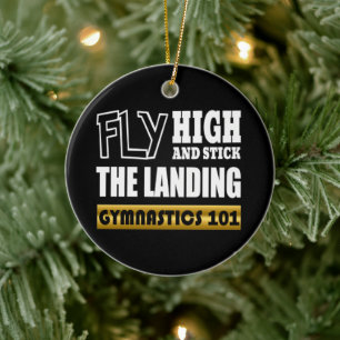 Gymnastics 101 Fly High - Bar Gymnast Ceramic Tree Decoration