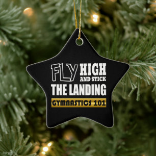 Gymnastics 101 Fly High - Bar Gymnast Ceramic Tree Decoration