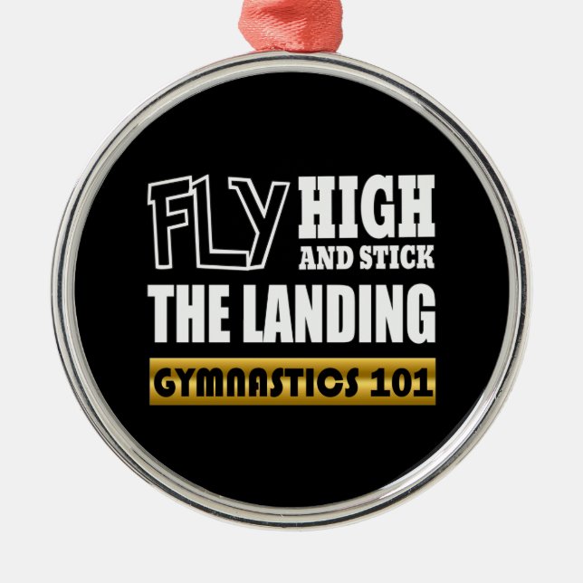 Gymnastics 101 Fly High - Bar Gymnast Metal Tree Decoration (Front)