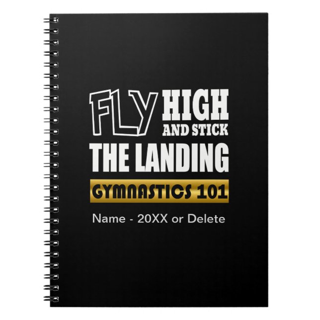 Gymnastics 101 Fly High - Bar Gymnast Notebook (Front)