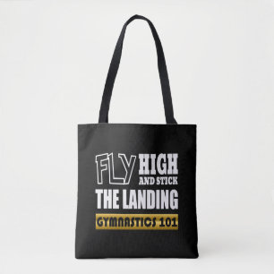 Gymnastics 101 Fly High - Bar Gymnast Tote Bag