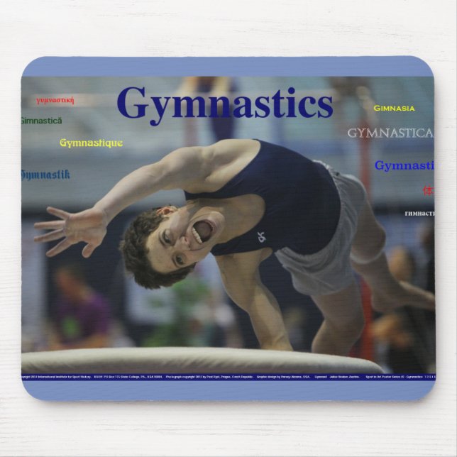 GYMNASTICS #1,  Julius Neuber on vault Mouse Mat (Front)