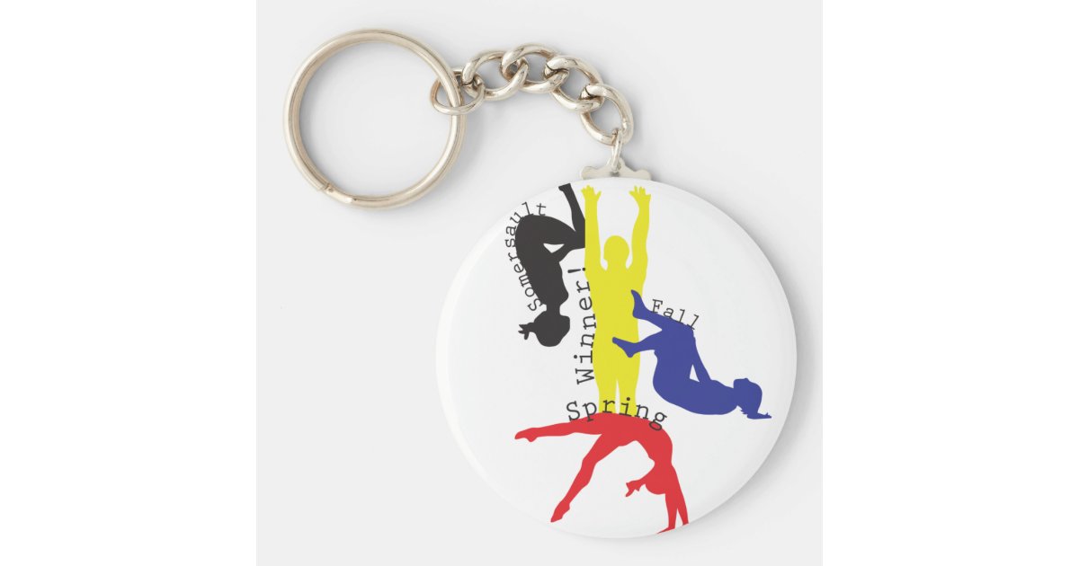 Gymnastics 365 key ring Zazzle.co.uk