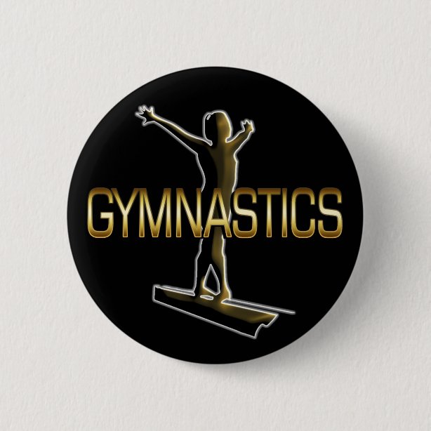 Gymnastics Round Badges & Pins Zazzle UK