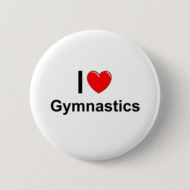 Gymnastics 6 Cm Round Badge (Front)