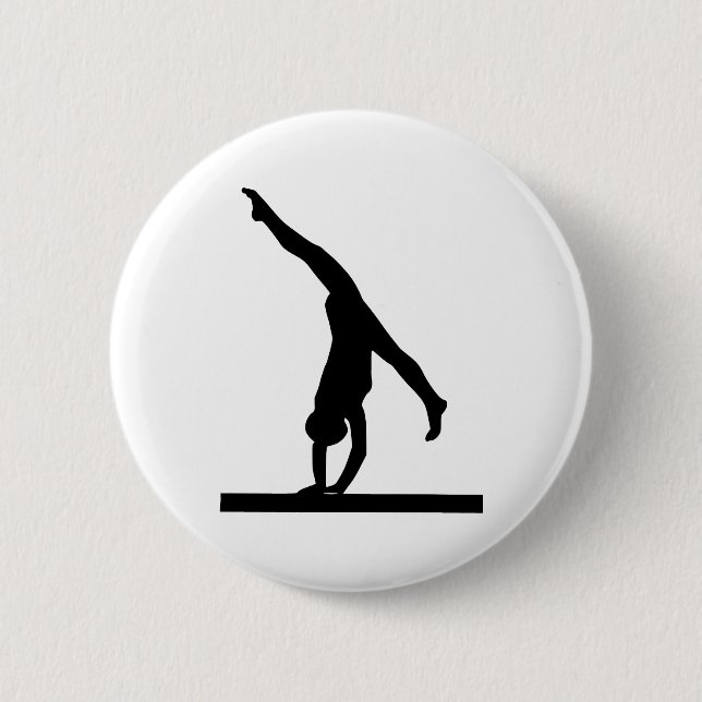 Gymnastics 6 Cm Round Badge (Front)