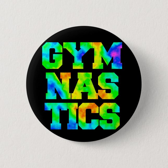 GYMNASTICS 6 CM ROUND BADGE (Front)