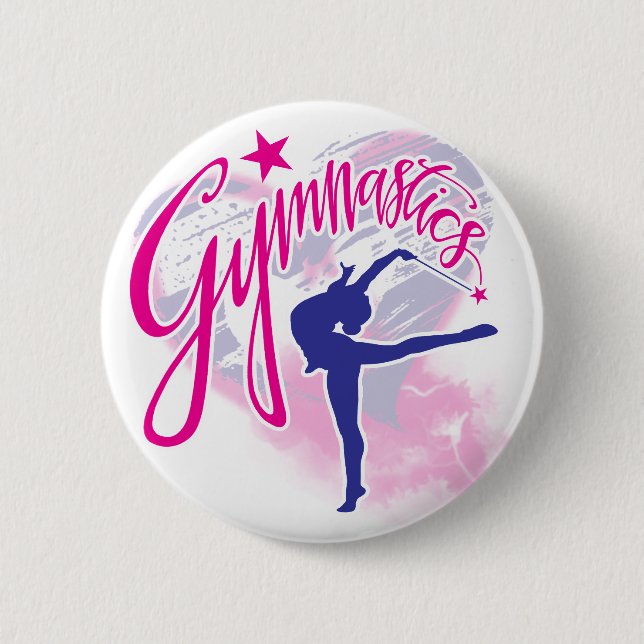 Gymnastics 6 Cm Round Badge (Front)