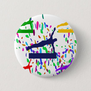 GYMNASTICS 6 CM ROUND BADGE