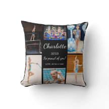 Gymnastics 6 Photo Collage Modern Keepsake Cushion