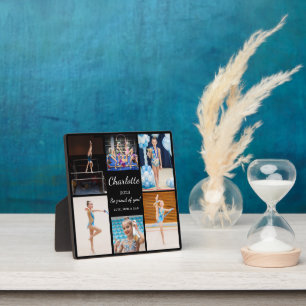 Gymnastics 6 Photo Collage Modern Keepsake Plaque