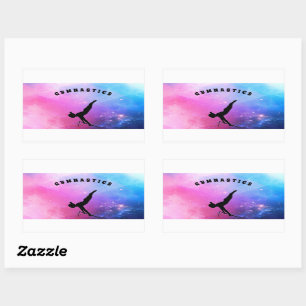 Gymnastics Abstract Rectangular Sticker