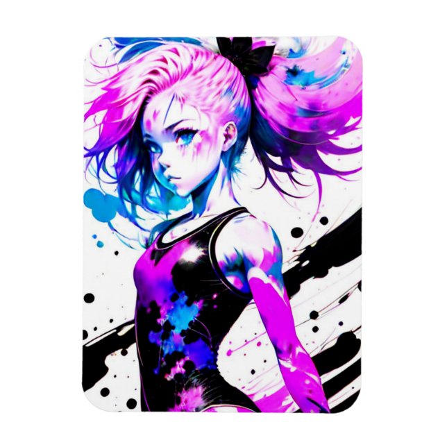 Gymnastics Abstract Spirit of the Gymnast Magnet (Vertical)