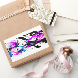 Gymnastics Abstract Spirit of the Gymnast Rectangular Sticker