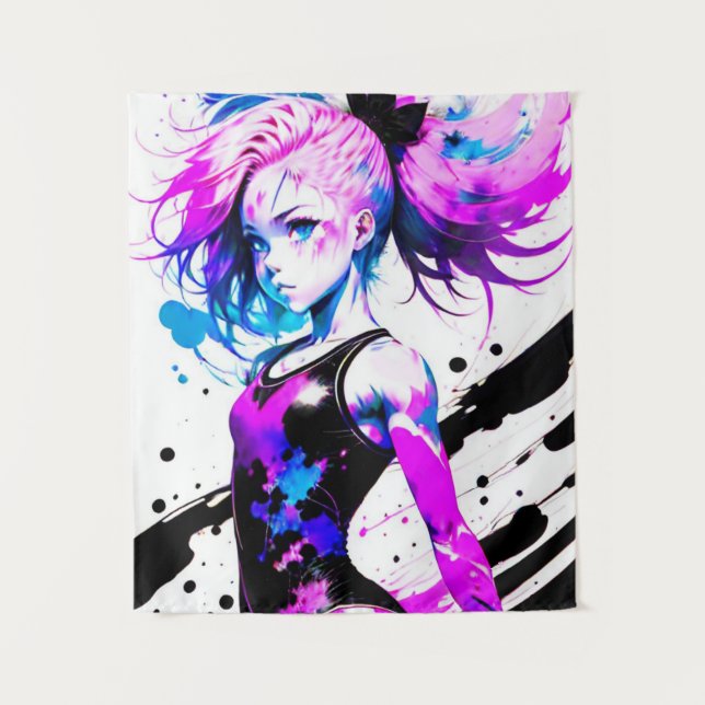 Gymnastics Abstract Spirit of the Gymnast Tapestry (Front)